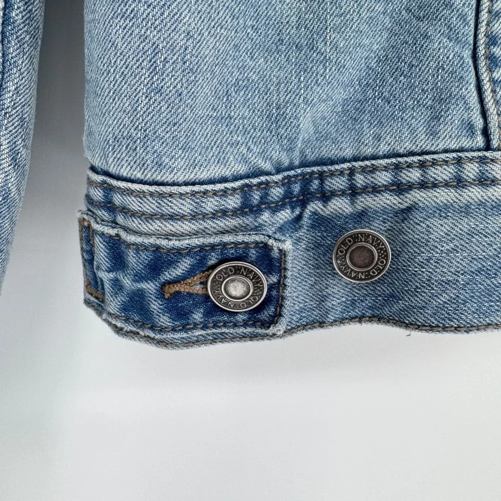 Old Navy Mens Sherpa Lined Denim Trucker Jacket Fall Winter Layering Rugged Sz M
